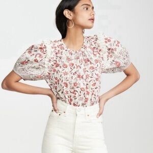 Ulla Johnson Arbor Top in Cream Size 8